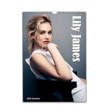 Beautiful Lily James Full Photo calendar2026/27 personalised Choose Start