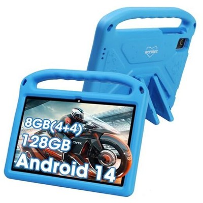 2024 Upgraded Kids Tablet,  10-Inch Android 14 Tablet for Kids, 8GB (4+4) Blue
