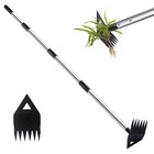 Weed Puller Tool with Long Handle, Hoe Garden Tool Weeding Rake Combo for Upr.