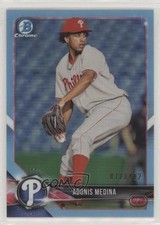 2018 Bowman Draft Chrome Sky Blue Refractor 72/402 Adonis Medina #BDC-128 w1s