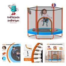60-Inch Kids Recreational Bouncer with Safety Enclosure - Perfect Gift 