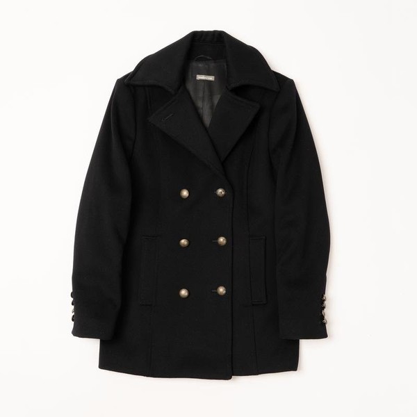 Damen Herno Mantel Marine Wolle 38 / M / 46