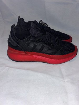 adidas ZX 2K Boost Black Red Low Top Men's Athletic Sneakers