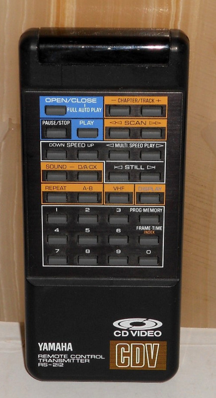 Yamaha Laser Vision RS-212 CDV Remote Control Transmitter Tested Working