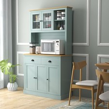 Kitchen Pantry Storage Cabinet with Microwave Stand, 71" Modern Kitchen Hutch