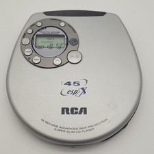 RCA RP-2375A Slim-Design Portable CD Player Vintage - Silver Tested