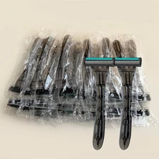 Disposable 3 Blades Razors Bulk, Travel Size Individually Wrapped Manual Grey 