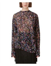 Camilla And Marc Top Womens Small Medium Paloma Floral Sheer Runched Side