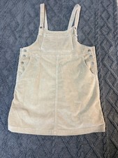 American Eagle Corduroy Overall Mini Dress Size Large Beige