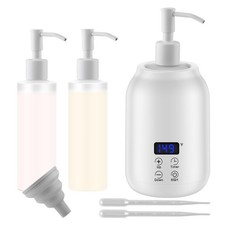 Massage Oil Heater Warmer,with / Switchable Display, Two Oil Dispenser Bott...