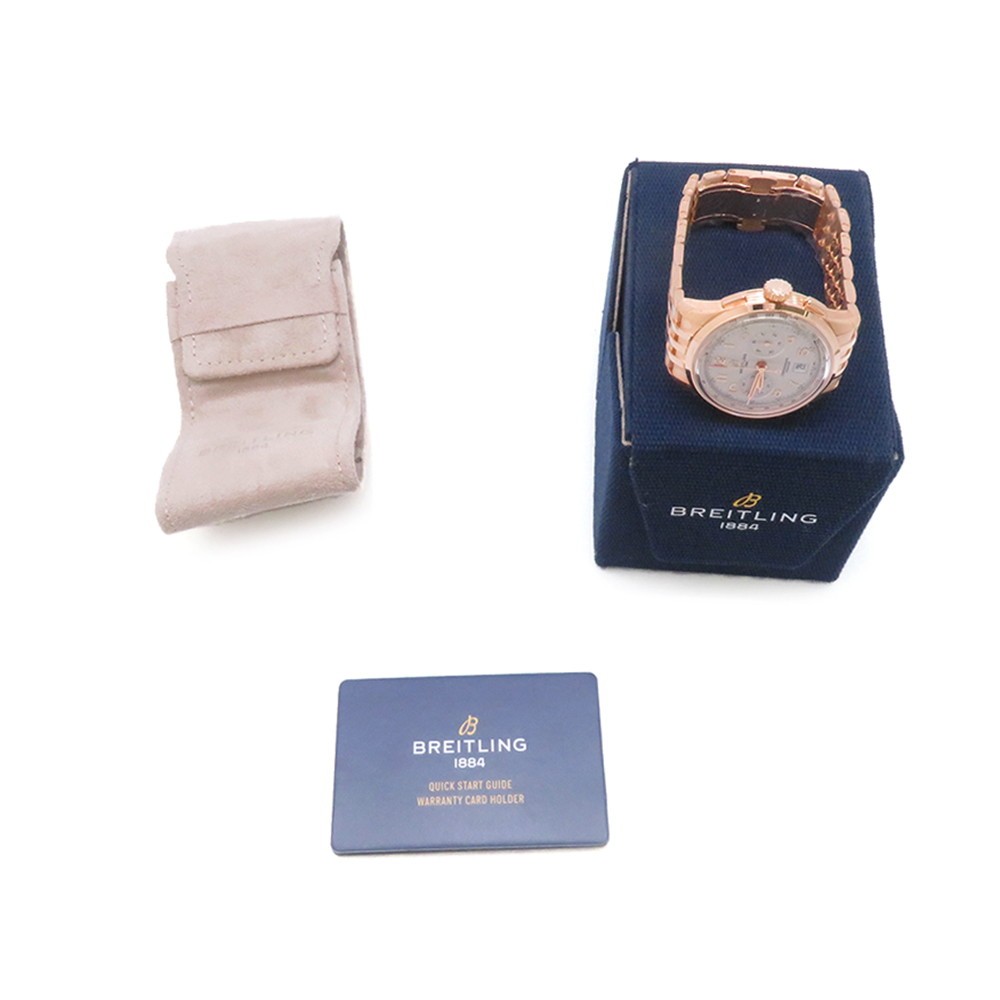 BREITLING Premier B01 Chronograph 42mm 18K Pink Gold Cream Dial RB0145371G1R1 image 8