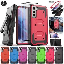 For Samsung Galaxy S21 Phone Case Shockproof Cover Belt Clip / Screen Protector