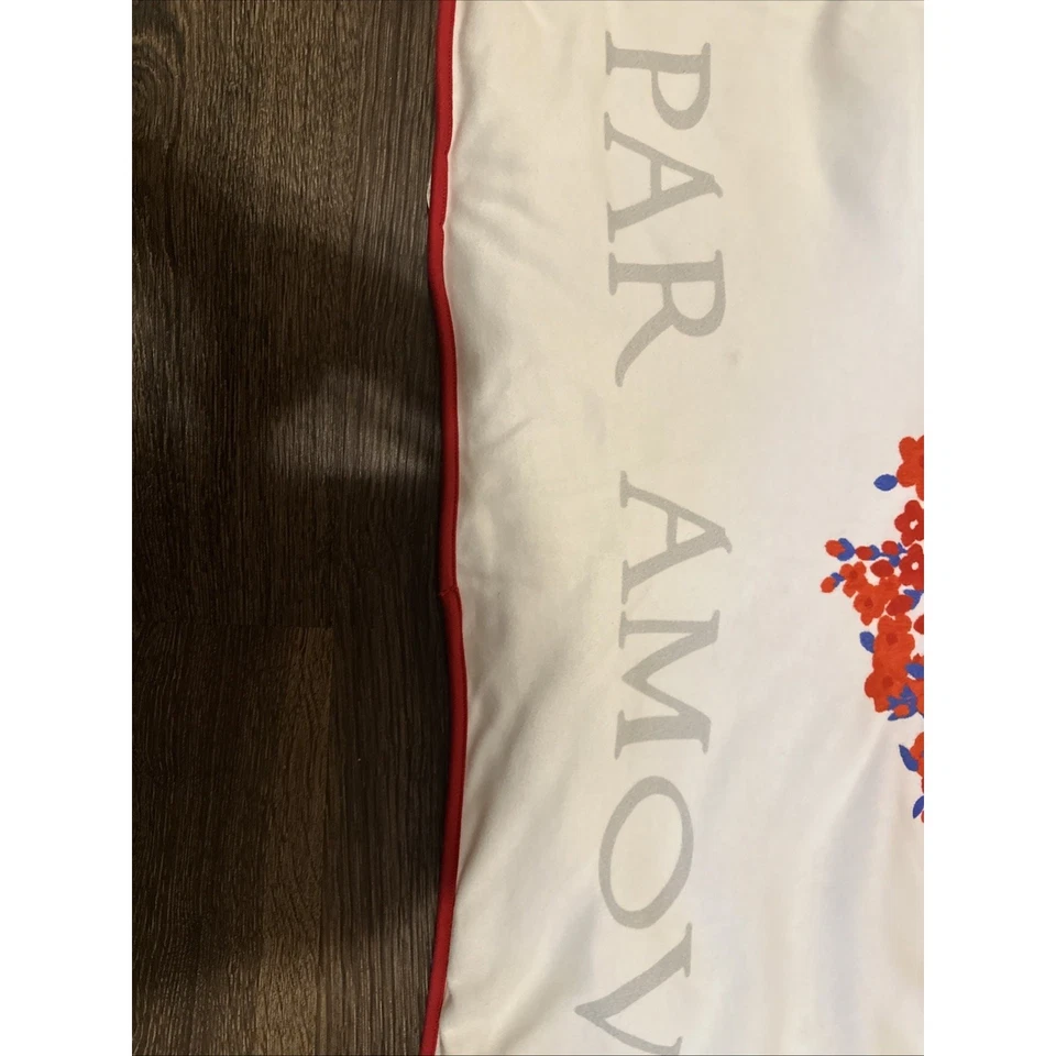 Gucci Manta Bebé Lavevgle Par Amovr Blanco Rojo Azul Floral 80x80 cm Auténtica Foto 3 de 4