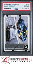 2017 DONRUSS RACING #102 JIMMIE JOHNSON HOF POP 3 PSA 10