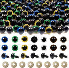 TOAOB 140Pcs 8Mm Colorful Plastic Safety Eyes Craft Eyes with Washers for Stuffe