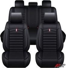 Flexzon Full Black PU Leder Sitzbezüge Komplett Set für Kia Sportage Ceed Niro