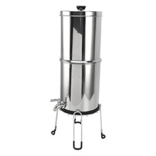 Gravity Water Filter System 2.25GAL Stainless Steel Large Capacity Counterto NEW