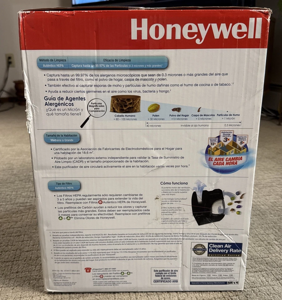 Honeywell 17002-TGT Allergen Remover Air Purifier True HEPA New In Box Target - Image 2 of 4