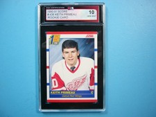 1990/91 SCORE NHL HOCKEY CARD #436 KEITH PRIMEAU ROOKIE RC KSA 10 GEM MT SHARP+
