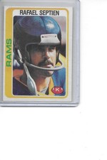1978 Topps Rafael Septien Rookie Los Angeles Rams Football Card #312. rookie card picture