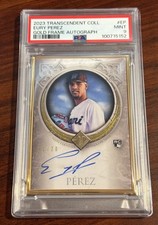 Eury Perez 2023 Topps Transcendent Gold Framed RC Auto #’d /20, PSA 9 Mint