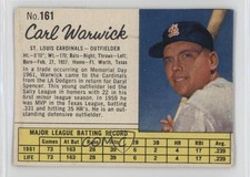 1962 Jell-O Carl Warwick #161 0n7l