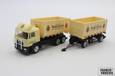 Herpa MAN F2000 Abrollmulden-Hängerzug ''Warsteiner'' 1:87 /H26042