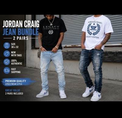 Jordan Craig Jeans Lot Men's 38x32 Bundle 2 Pair Streetwear Y2K Distressed