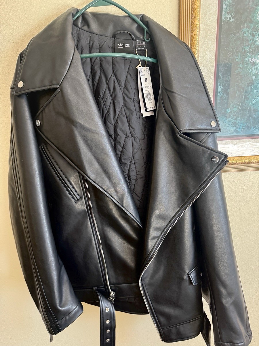 adidas IVY Beyonce Tour Moto Vegan Leather Jacket Black Coat