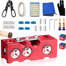 11-In-1 Aluminum Alloy Pool Cue Tip Shaper, Pool Cue Tips Replacement Kit, Billi