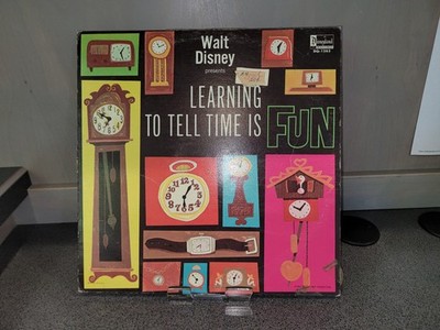 Disney Learning to Tell Time is Fun 1964 Vinyl LP Camarata, Laura Olsher *