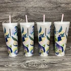 Starbucks Tumbler Summer 2024 White Pearl Marble Butterfly Garden 24oz Lot of 4