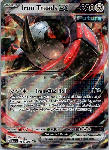 Pokemon Paldean Fates Iron Treads ex 66/91 NM