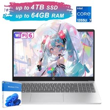 HP 250 G10 15.6"FHD Business Laptop,Intel Core i7-1355U,UpTo 64GB 4TB SSD+Win11p