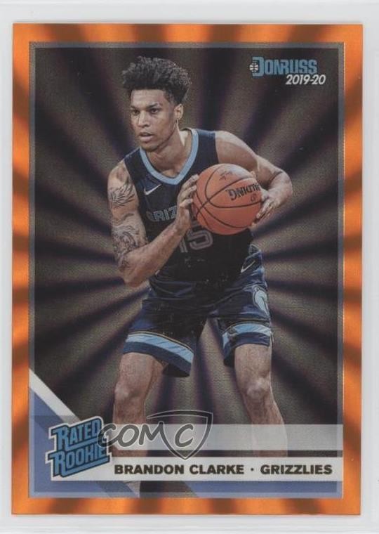 2019 Panini Donruss Rated Holo Orange Laser Brandon Clarke #220 Rookie RC 0u2j