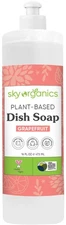 Sky Organics Plant-Based Grapefruit Dish Soap, USDA Bio-Based,16 fl. Oz