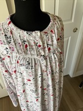 Aria Womens Multicolor Floral Sleepwear Nightgown Size L 12-14 LS Soft Fleece