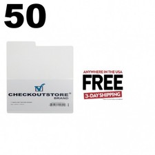 50 CheckOutStore White Plastic Record Dividers for 7" Vinyl 45 RPM  1-3 DAYS