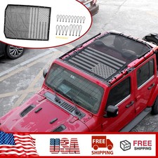 For Jeep Wrangler Jl 2018 4dr Us Flag Anti-uv Bikini Top Mesh Sun Shade Cover