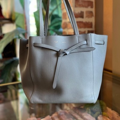 CELINE Small Phantom Belt Cabas Mineral Soft Grained Calfskin Tote