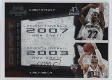 2009-10 Playoff Contenders Draft Tandems Corey Brewer Kirk Hinrich #12 xw6