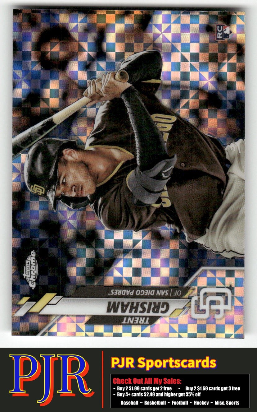 Trent Grisham 2020 Topps Chrome #101 San Diego Padres Rookie X-Fractor Refractor