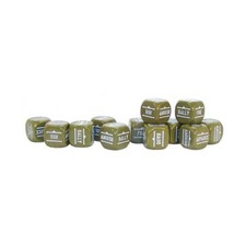 Warlord Bolt Action  Bolt Action Orders Dice - Olive Drab 12  Rounded C New