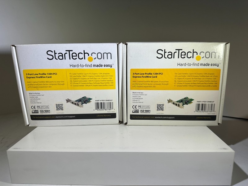 3 Port 2b 1a Low Profile 1394 PCI Express FireWire Video Card Adapters