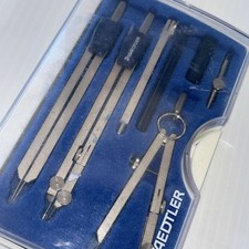 Staedtler Precision Math Drafting Compass 7 Piece Set 559-09 Complete Case/247e