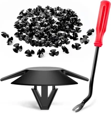 GOOACC 100Pcs Hood Insulation Retainer Clips One Size, +Remover 