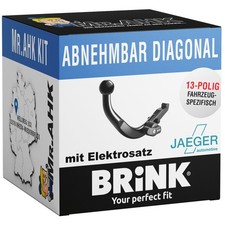 Brink Anhängerkupplung für Audi A4 B7 8E Limousine abnehmbar + E-Satz 13pol spez