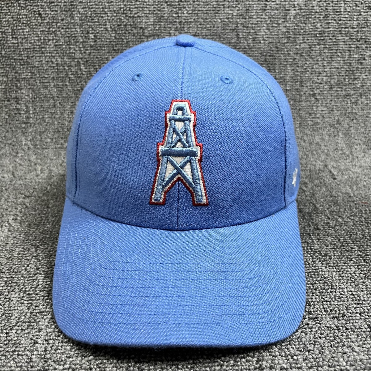 Houston Oilers '47 Brand MVP Hat Light Blue Oil Derrick Strapback Cap OSFA