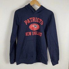 NFL Team Apparel Youth Hoodie New England Patriots Navy Blue Size L 14/16 
