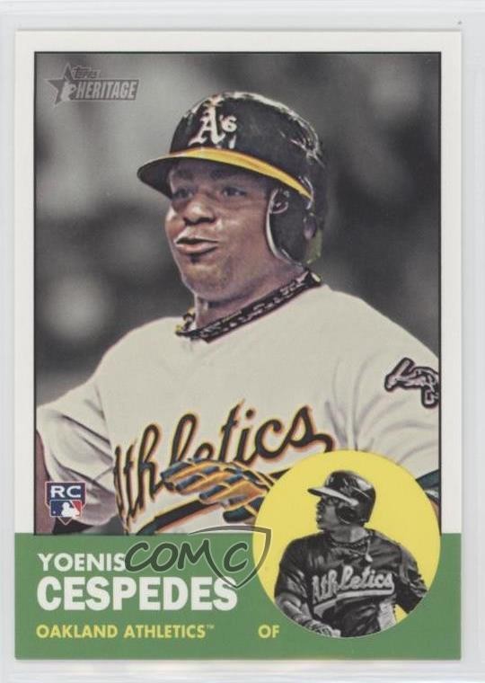 2012 Topps Heritage High Numbers Yoenis Cespedes #H652 Rookie RC a2v